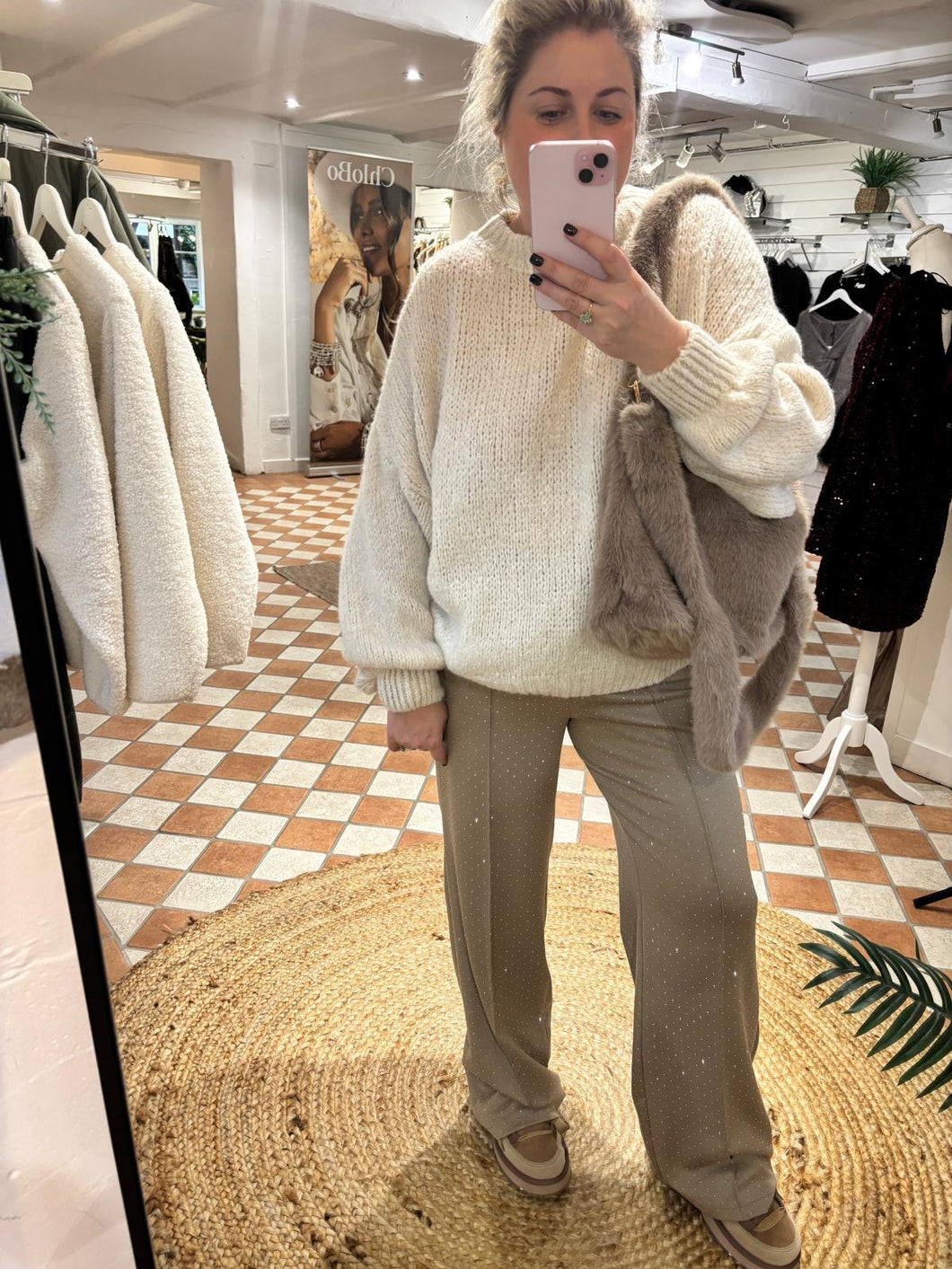 Balloon Sleeve Knit - Cream