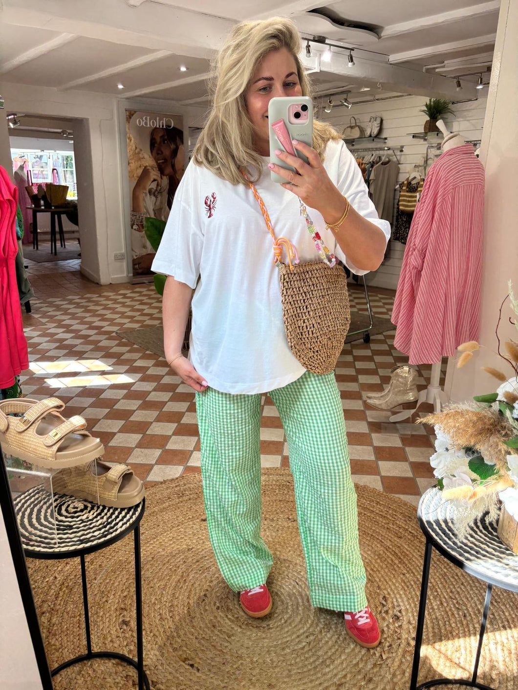 Vila Vialvaro High Waist Trousers - Summer Green