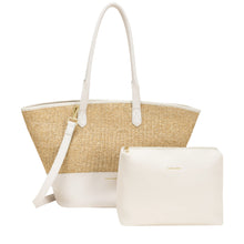 Load image into Gallery viewer, Every Other Twin Strap Large Shoulder Bag - White 12049
