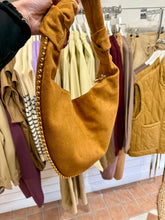 Load image into Gallery viewer, Studded Hoop Bag - Camel - Village Boutique 
