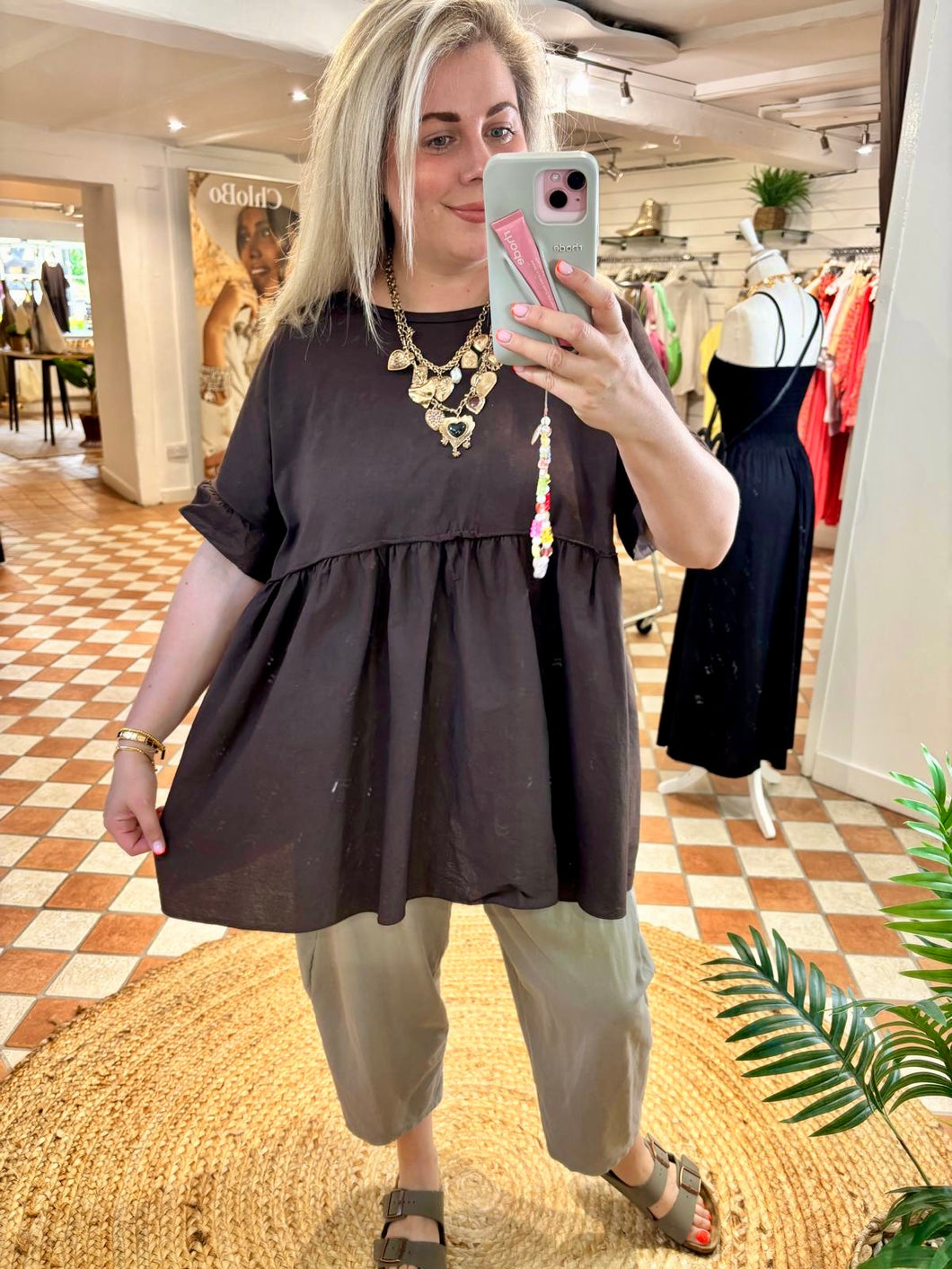 Smock Tee - Chocolate