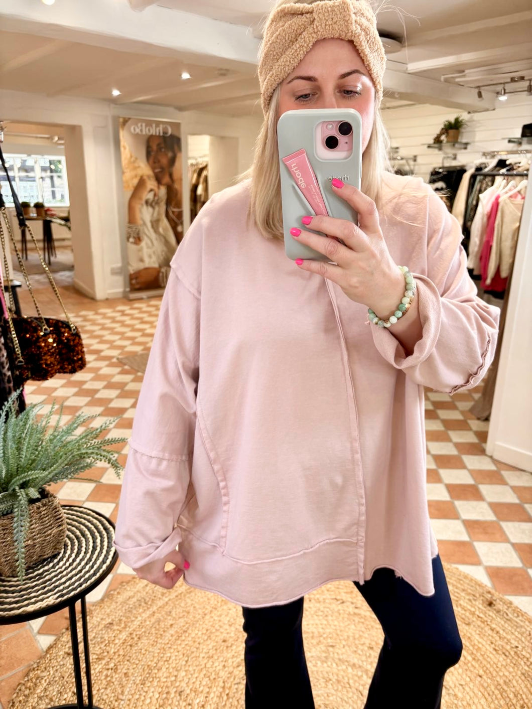 Basic Sweat Top - Rose