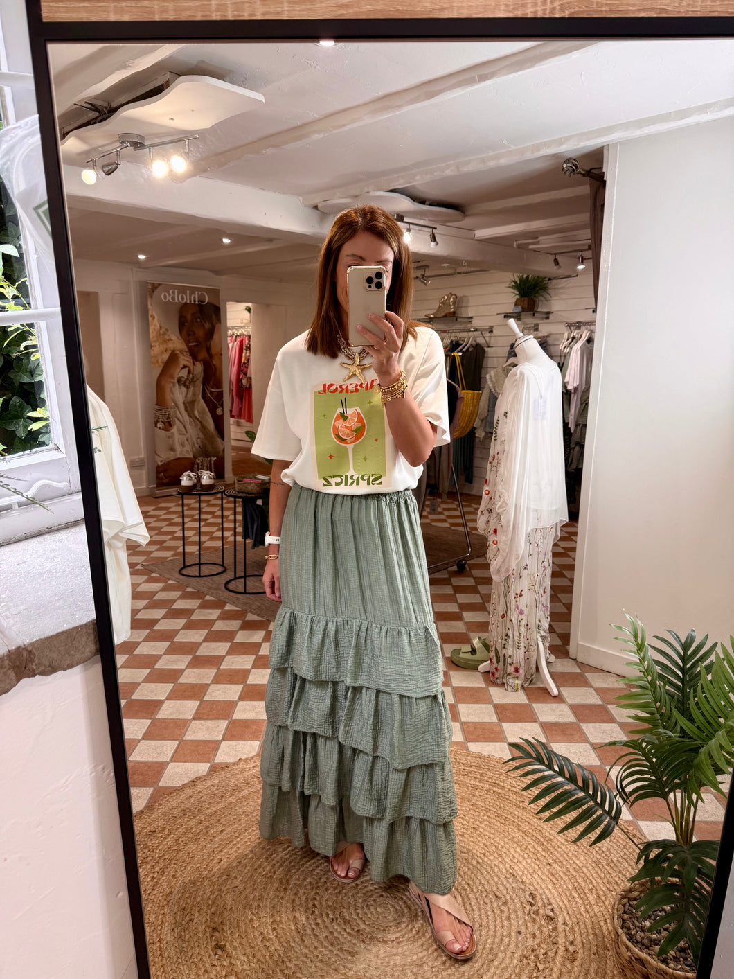Safari Maxi Skirt - Khaki
