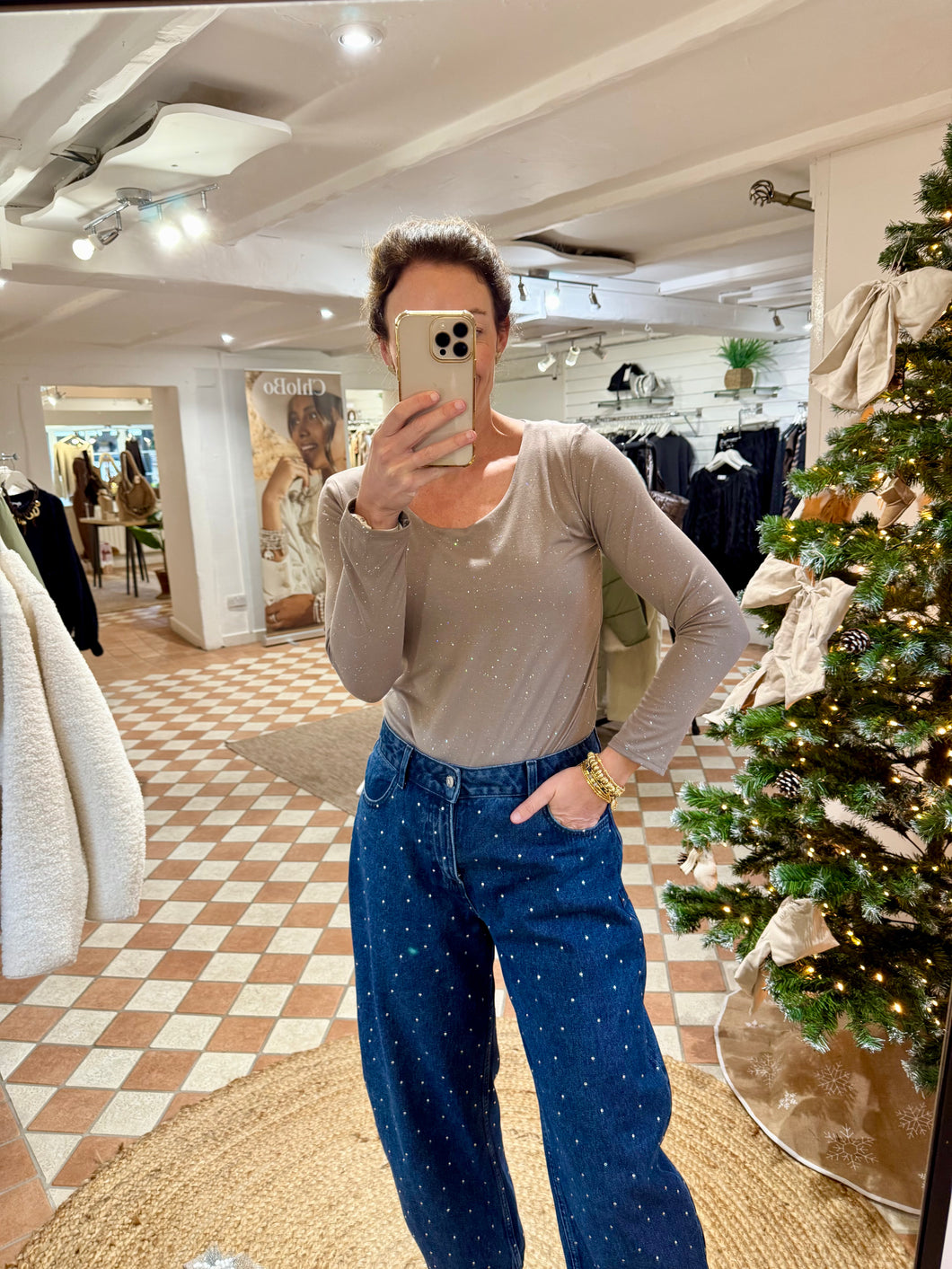 Twinkle Layering Top - Taupe