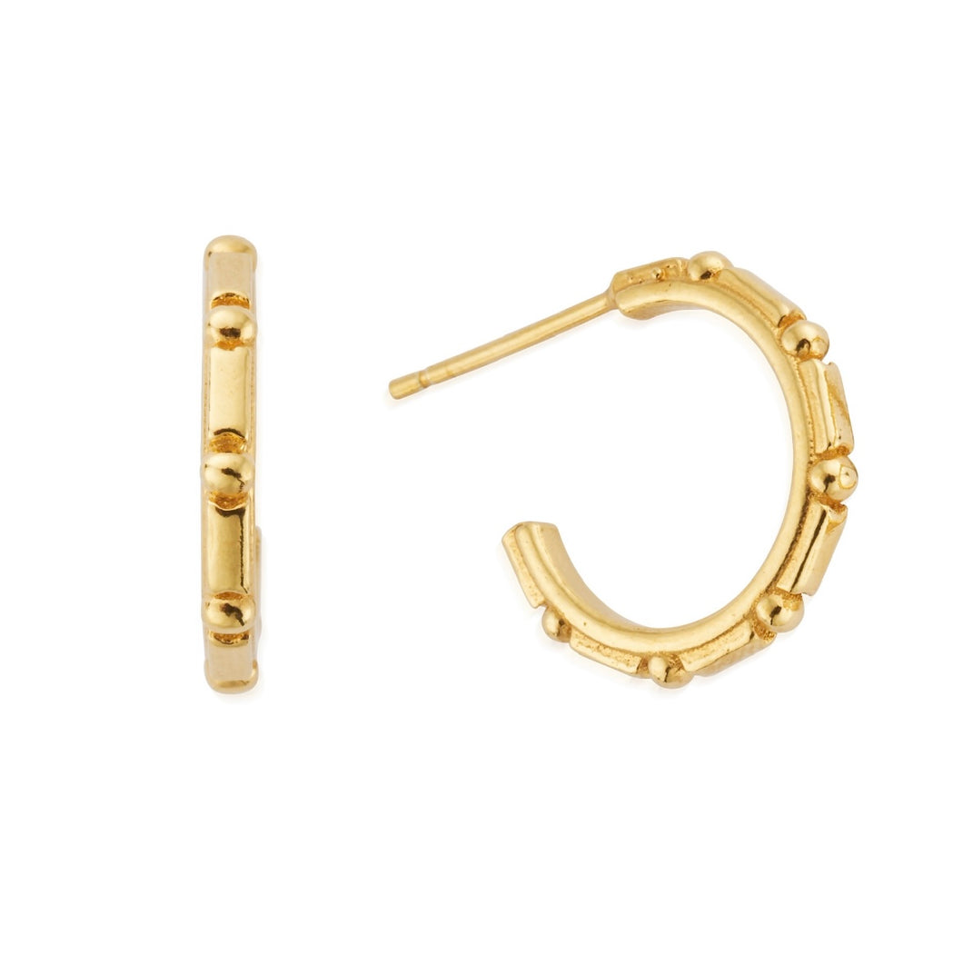 ChloBo Gold Art Deco Hoop Earrings - GEH3449