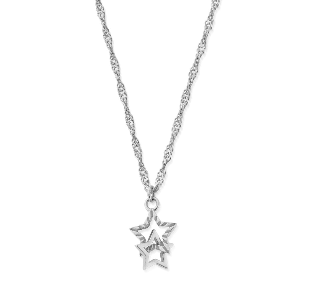 ChloBo Twisted Rope Chain Interlocking Star Necklace - SNTR3440