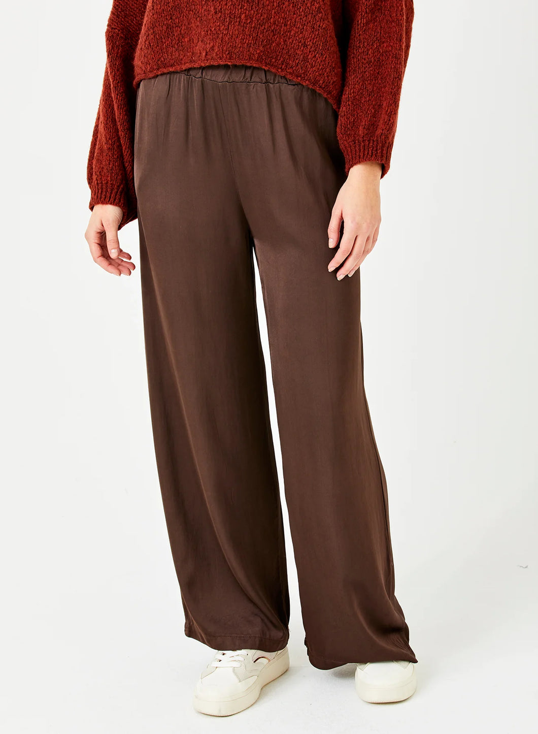 Suzy D Gabi Palazzo Trousers - Chocolate