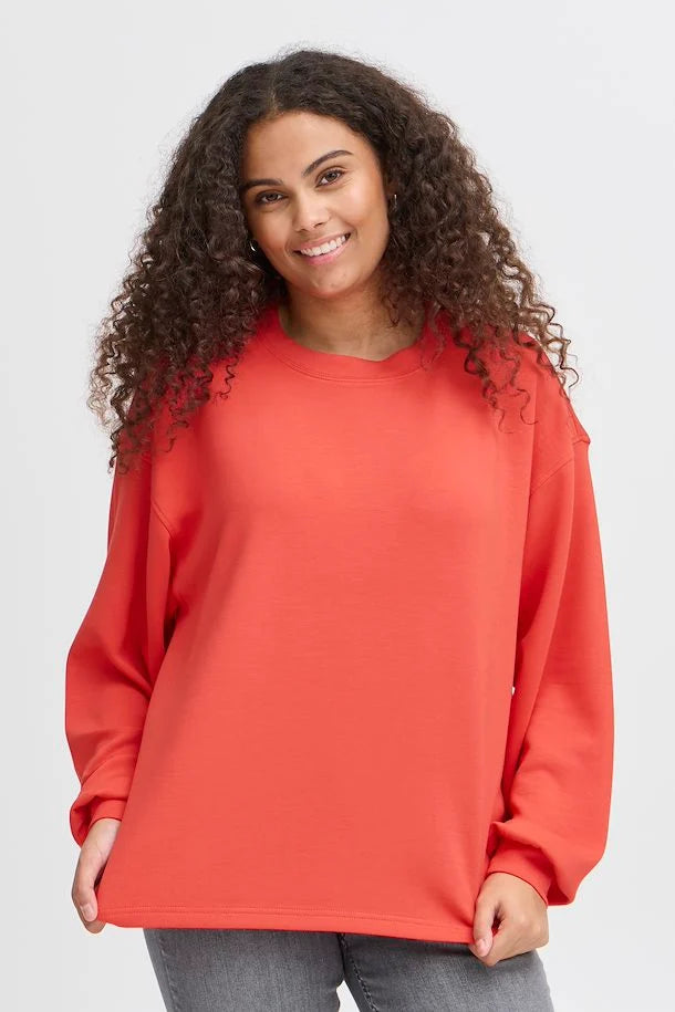 Fransa Fraurora Sweatshirt - Poinsettia