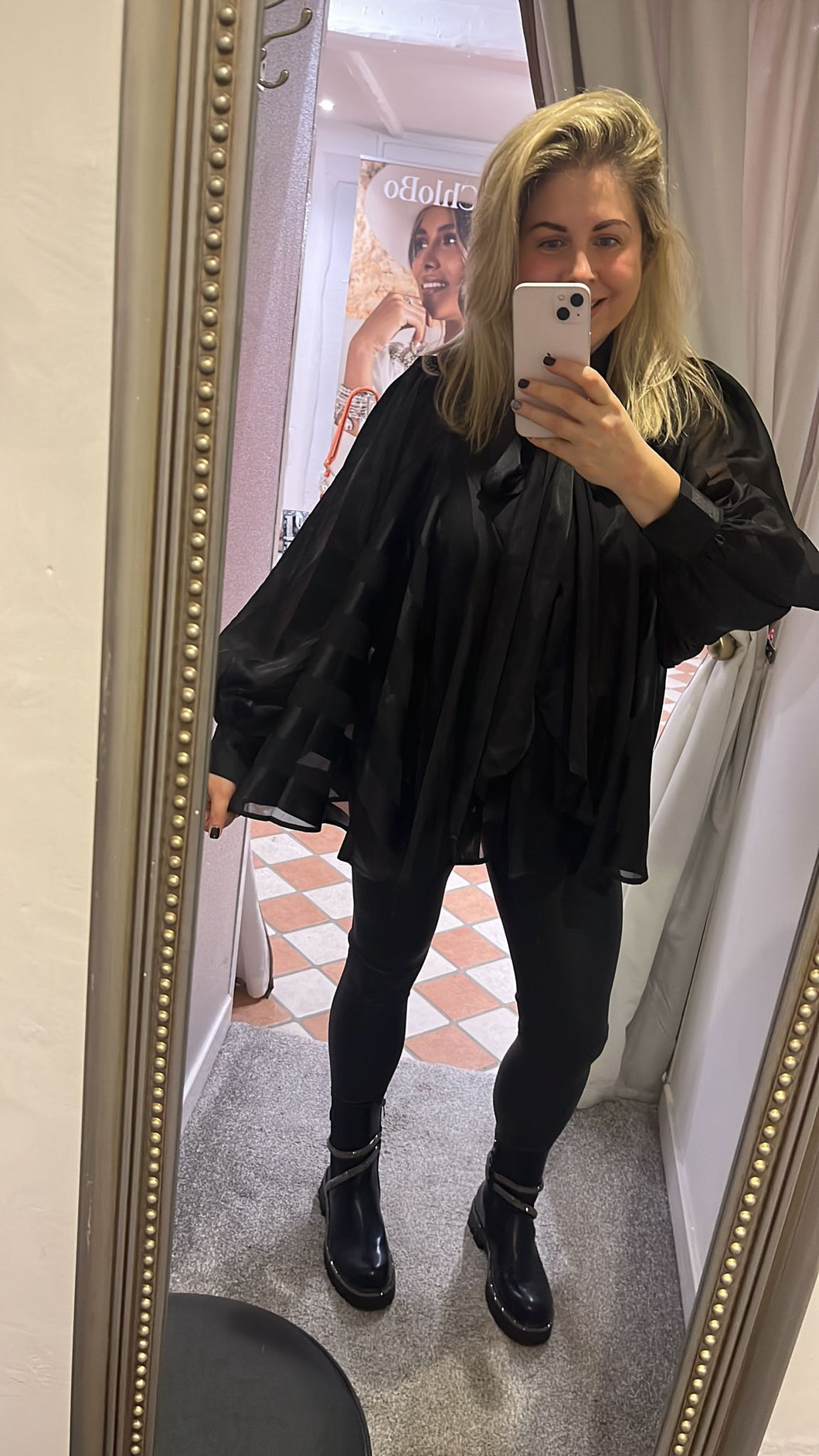 Pussybow Blouse - Black