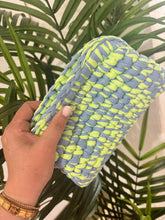Load image into Gallery viewer, Mambo Clutch Bag - Blue / Lime
