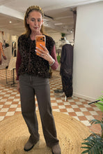 Load image into Gallery viewer, Pieces Pckammy Sequin Gilet - Chocolate
