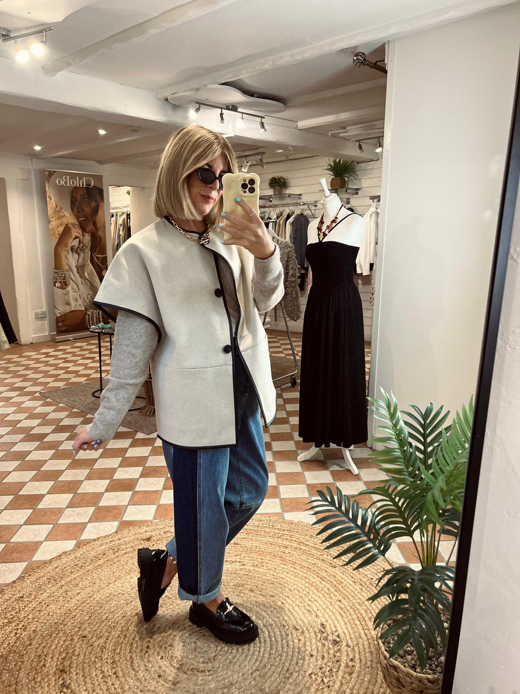 Fransa Frelisabeth Jacket - Limestone Melange