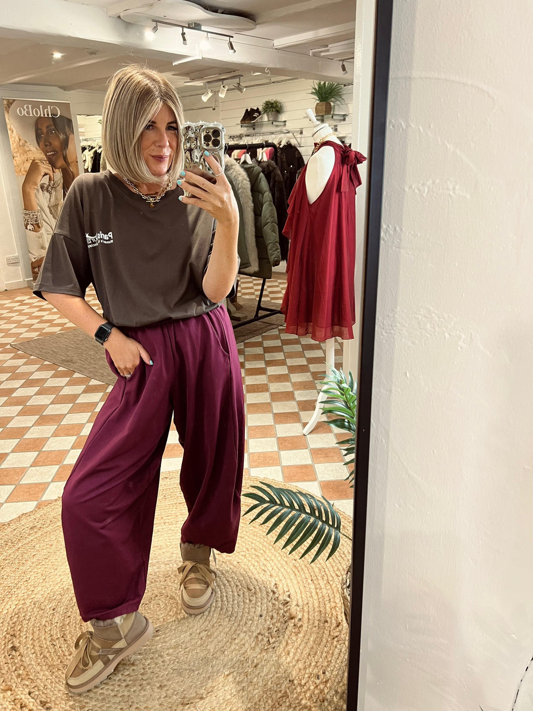 Balloon Joggers - Plum