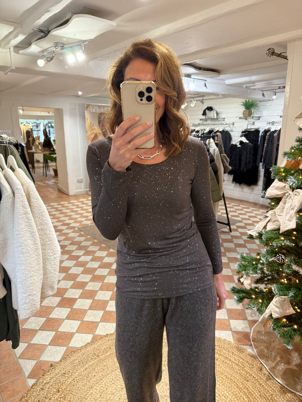 Twinkle Layering Top - Chocolate