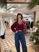 Load image into Gallery viewer, Mohair Twist Front Knit - Wine
