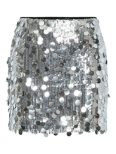Load image into Gallery viewer, Pieces Pcmalou Sequin Mini Skirt - Silver
