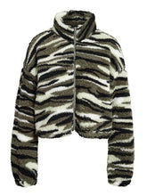 Load image into Gallery viewer, Noisy May NMluca Fleece Jacket - Charcoal Grey / Tiger
