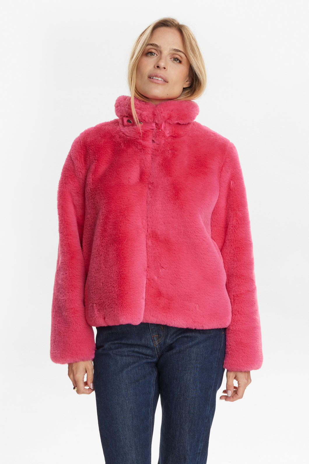 Numph Nuwinda Coat - Fandango Pink