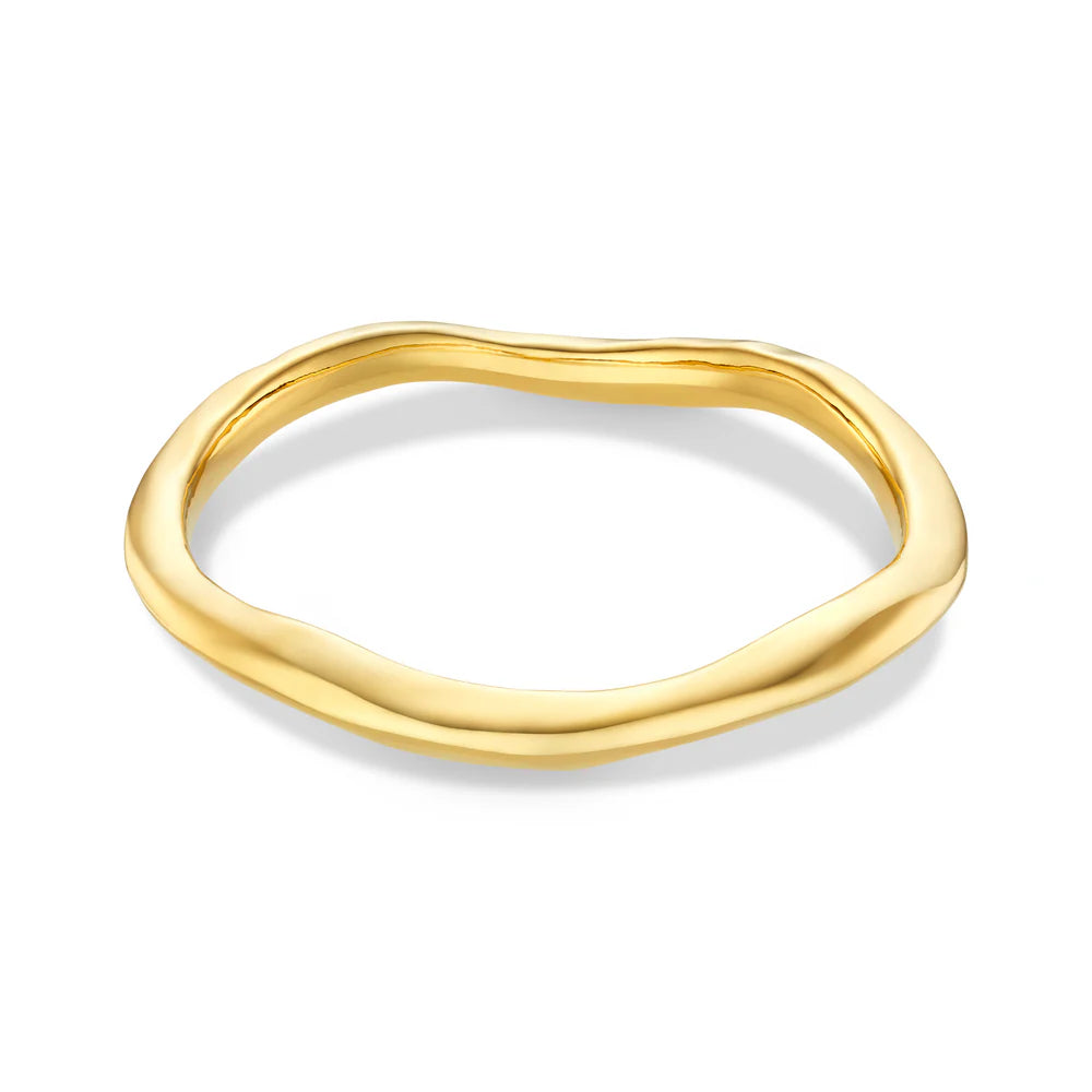 Orelia Polished Hammered Bangle - ORE30581