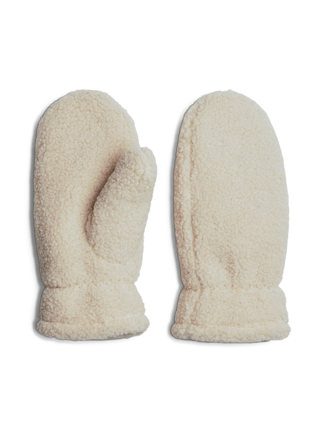 Pieces Pcnetty Teddy Mittens - White Pepper