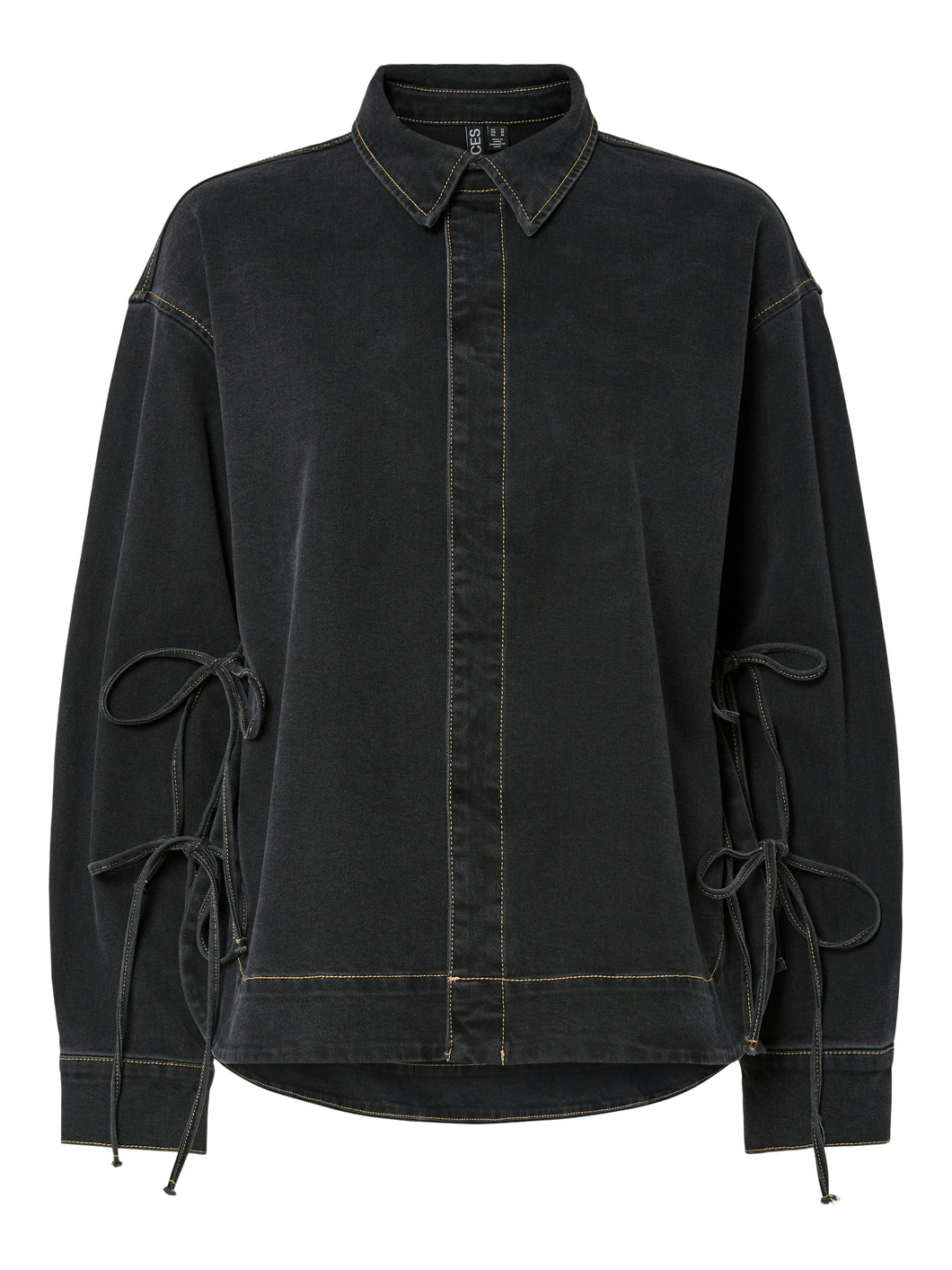 Pieces Pcmathea Curved Denim Shirt