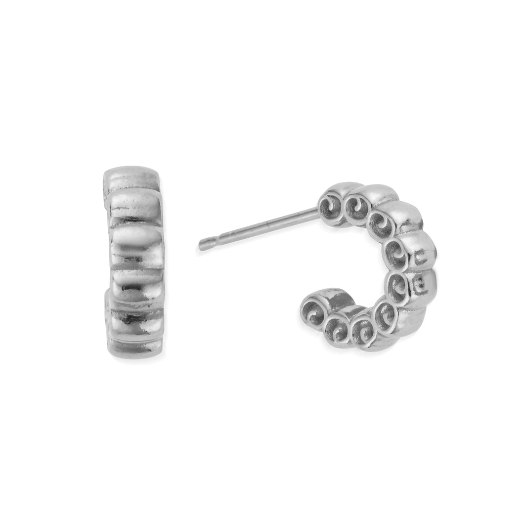 ChloBo Ruffle Huggie Hoop Earrings - SEH3446