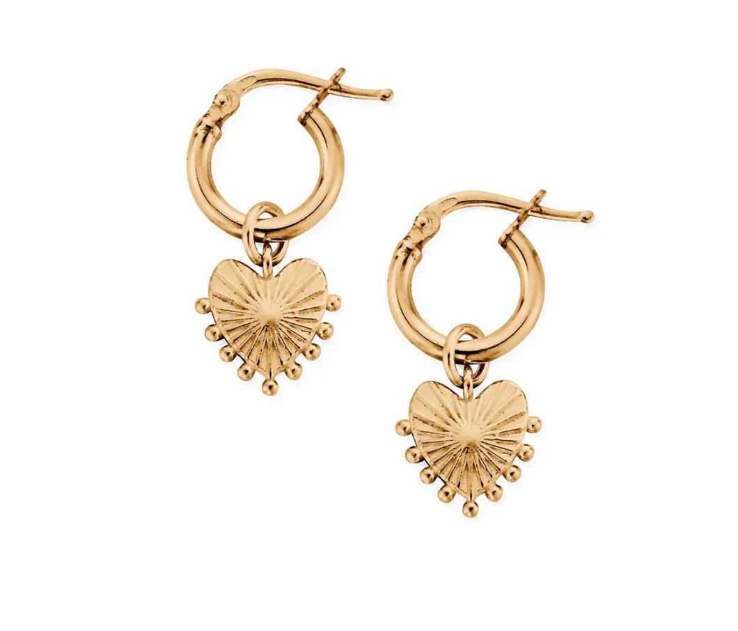 ChloBo Gold Glowing Beauty Small Hoop Earrings - GEH3197
