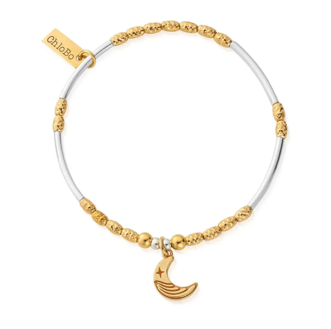 ChloBo Gold & Silver Luna Moon Bracelet - GMBMNSR4019
