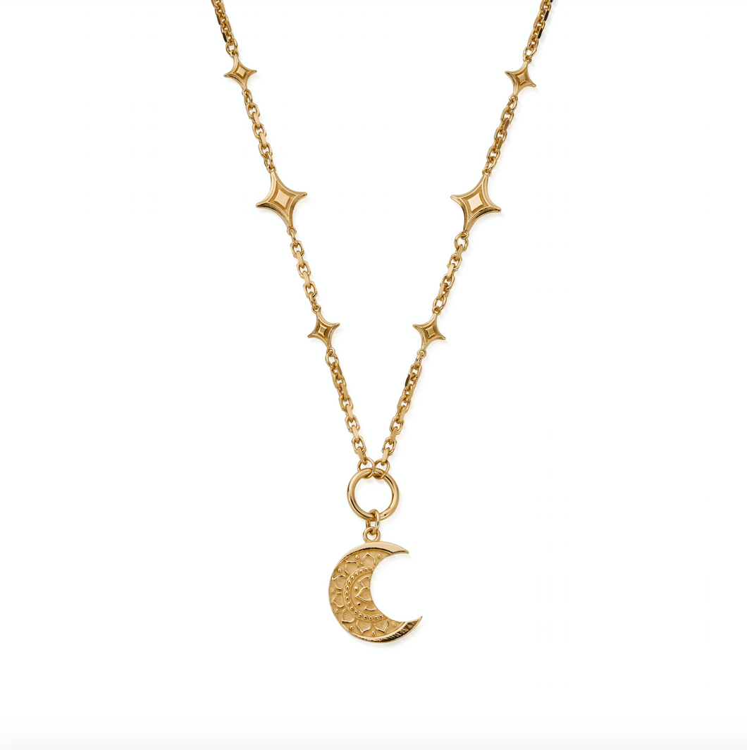 ChloBo Gold Moon Mandala Necklace - GN3387