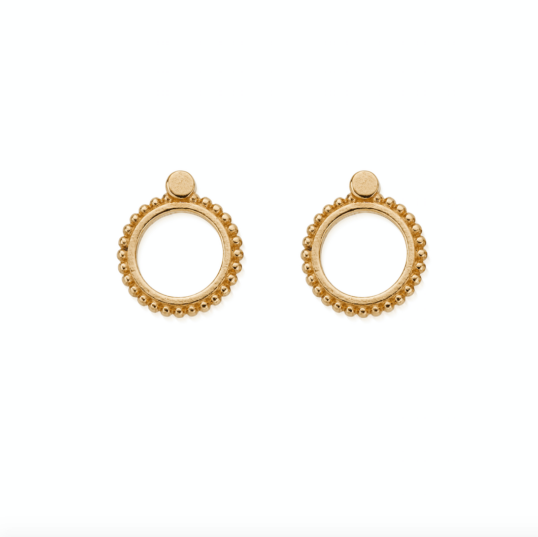 ChloBo Gold New Moon Stud Earrings - GEST3391