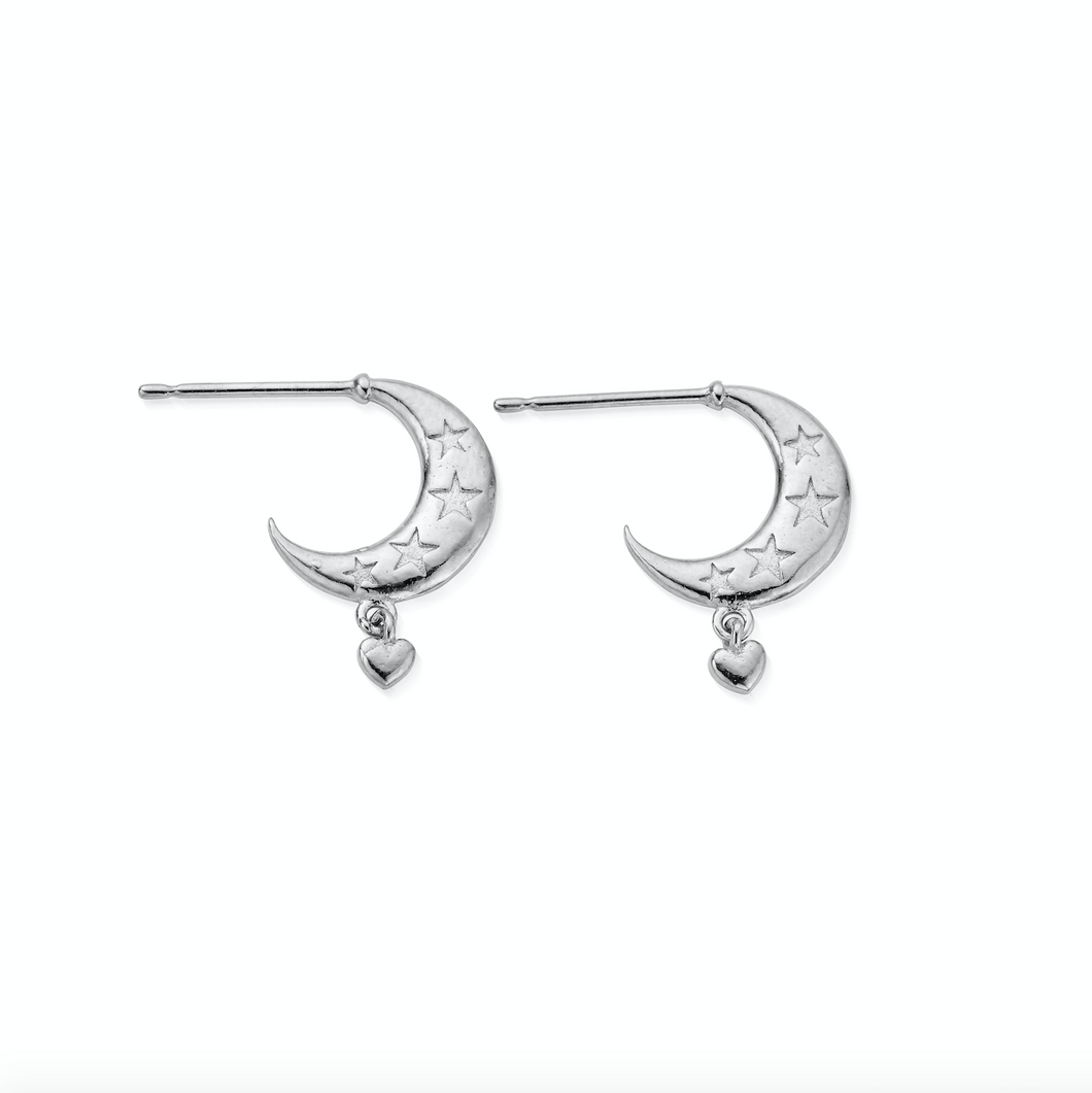 ChloBo Love By The Moon Huggie Hoop Earrings - SEH3394