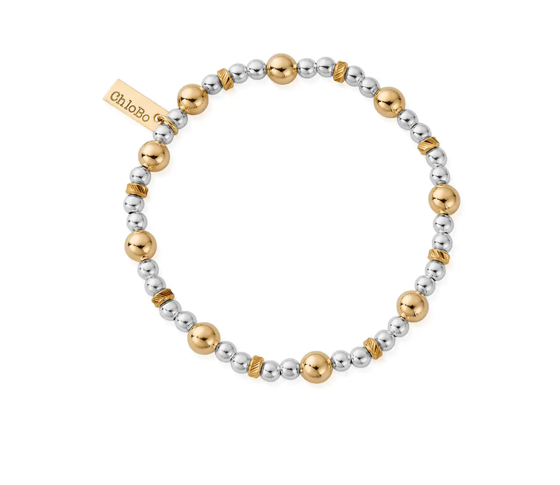 ChloBo Gold & Silver Sparkle Ball Bracelet - GMBSB