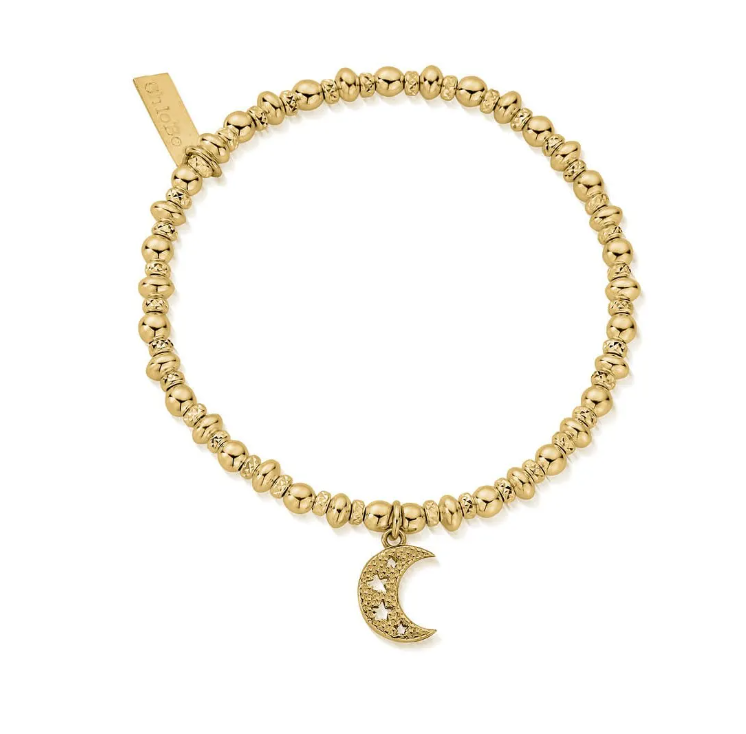 ChloBo Gold Didi Sparkle Starry Moon Bracelet - GBDS3087