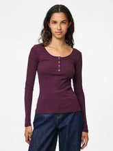 Load image into Gallery viewer, Pieces Pckitte Ribbed Top - Winetasting

