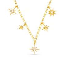 Load image into Gallery viewer, Orelia Statement Starburst Charm Drop Necklace - ORE31604
