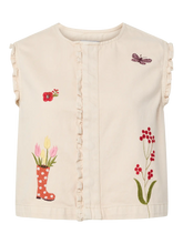 Load image into Gallery viewer, Pieces Pcpalma Frill Denim Gilet Top
