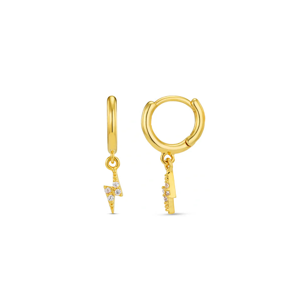 Orelia  Pavé Lightning Mini Micro Hoop Earrings - ORE31578
