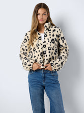 Load image into Gallery viewer, Noisy May NMluca Fleece Jacket - Eggnog / Leo Dots
