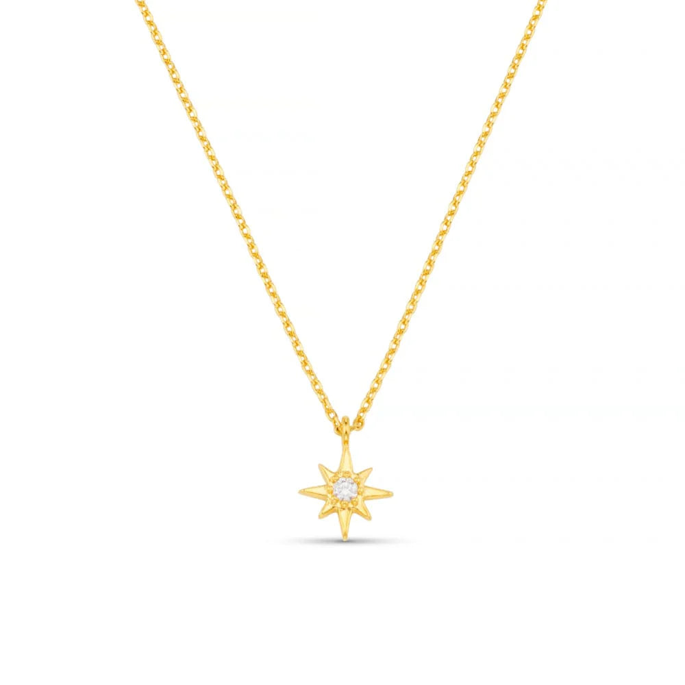 Orelia Crystal Starburst Charm Necklace - ORE31631