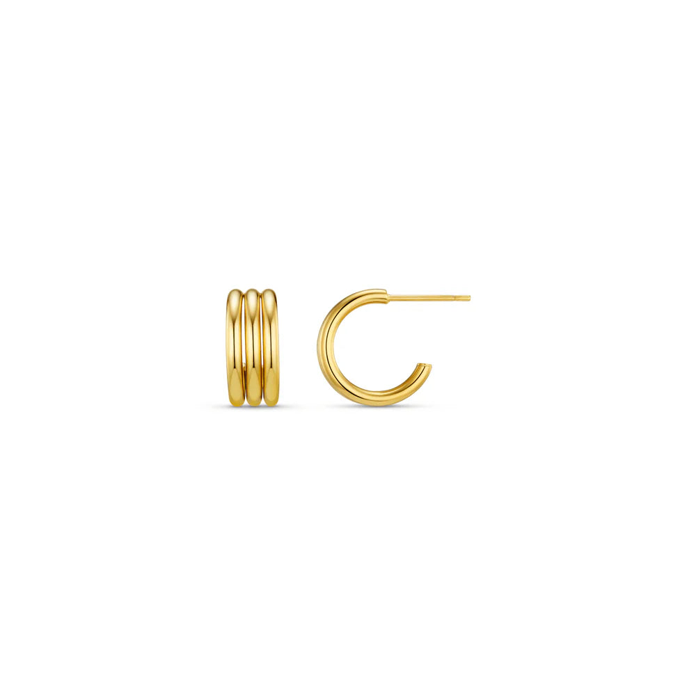 Orelia Linear Small Hoop Earrings - ORE31449
