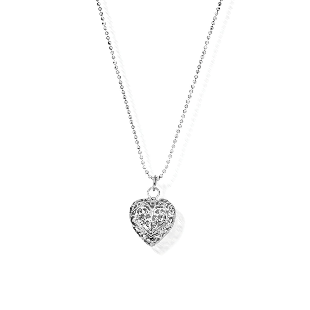 ChloBo Diamond Cut Chain With Filigree Heart Pendant SCDC1050 - Village Boutique 