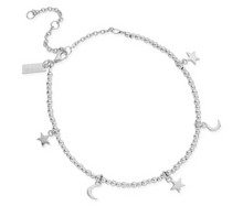 Load image into Gallery viewer, ChloBo Mini Cute Moon And Stars Anklet SANMC8061104

