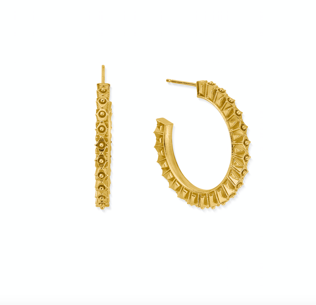 ChloBo Gold Moonbeam Hoop Earrings GEH3193