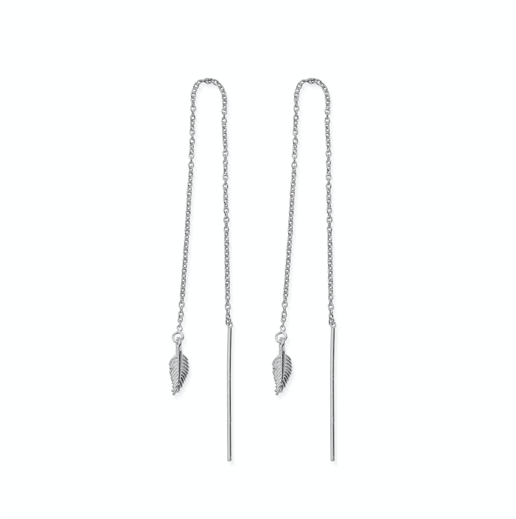 ChloBo Feather Of Courage Pull Through Earrings - SEDR3214