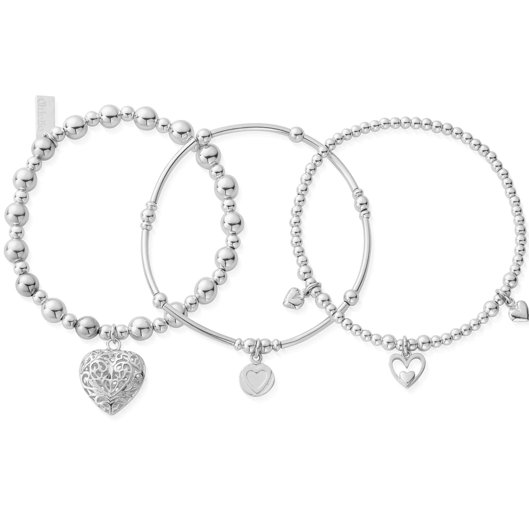 ChloBo Compassion Set Of 3 Love Bracelets SBSTA3L