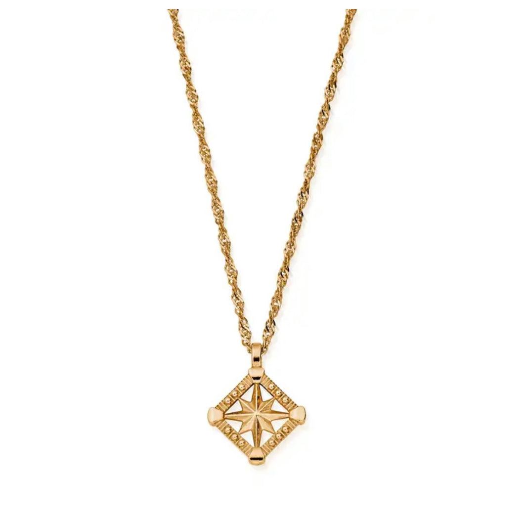 Chlobo Gold Twisted Rope Chain Inner Guidance Necklace