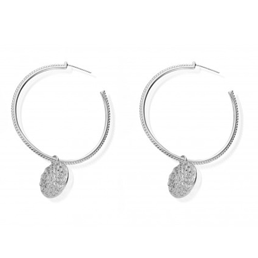 ChloBo Moon Flower Hoop Earrings SEH659 - Village Boutique 